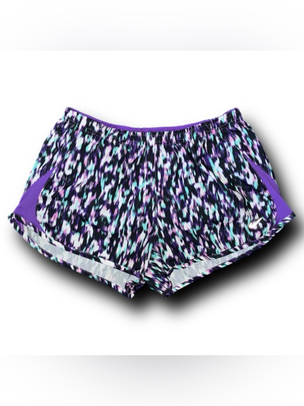 Women’s Nike Tempo Dri Fit Running Shorts in Abstract Purple Print Athleisure